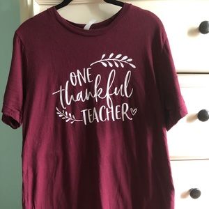 One thankful teacher shirt